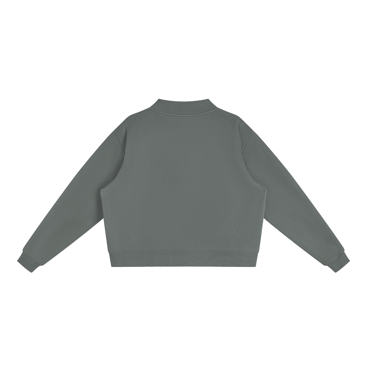 Essential Mock-Neck Sweatshirt — Dark Gray